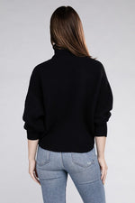 Load image into Gallery viewer, Viscose Dolman Sleeve Turtleneck Sweater
