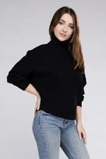Load image into Gallery viewer, Viscose Dolman Sleeve Turtleneck Sweater
