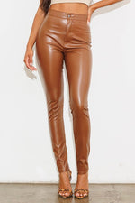 Load image into Gallery viewer, Vegan Leather Skinny Jeans
