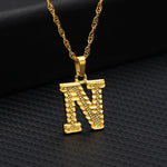 Load image into Gallery viewer, Initial Letters Gold-Plated Pendant Necklace
