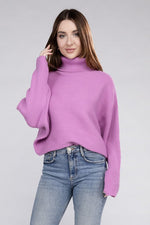 Load image into Gallery viewer, Viscose Dolman Sleeve Turtleneck Sweater
