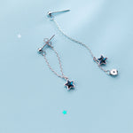 Load image into Gallery viewer, Blue Star Five-pointed  Earrings
