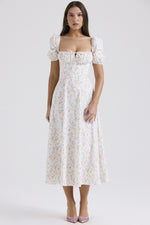 Load image into Gallery viewer, Liana Long White Floral Dress
