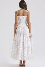 Load image into Gallery viewer, Liana Long White Floral Dress
