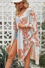 Load image into Gallery viewer, Floral Side Slit Cover Up
