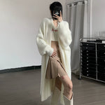 Load image into Gallery viewer, Ruby Mohair Mid-length Tweed Coat
