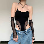Load image into Gallery viewer, Madelyn Mesh Panels Bodysuit
