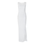 Load image into Gallery viewer, Alice Button Down Side Slit Long Dress

