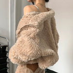 Load image into Gallery viewer, Amelia Imitation Fur Lamb Suit Coat
