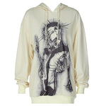 Load image into Gallery viewer, Hazel Spikes Print Long Sleeve Hooded Sweatshirt
