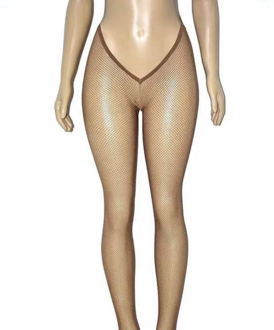 Juliette V-Waist V-Cut Fishnet Stockings