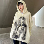Load image into Gallery viewer, Hazel Spikes Print Long Sleeve Hooded Sweatshirt
