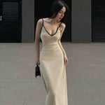 Load image into Gallery viewer, Serenity Deep V-neck Light Sweater Dress
