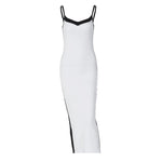 Load image into Gallery viewer, Jade Black Accented Long White Dress
