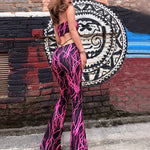 Load image into Gallery viewer, Leilani Black and Electric Pink Two-Piece Pants Outfit
