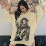 Load image into Gallery viewer, Hazel Spikes Print Long Sleeve Hooded Sweatshirt
