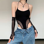 Load image into Gallery viewer, Madelyn Mesh Panels Bodysuit
