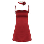 Load image into Gallery viewer, Addison Backless Slim Satin Dress
