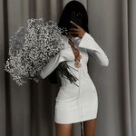 Load image into Gallery viewer, Isla Long Sleeve Laced Chest Mini Dress
