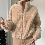 Load image into Gallery viewer, Amelia Imitation Fur Lamb Suit Coat
