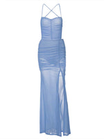 Load image into Gallery viewer, Victoria Double-layered Mesh Backless Dress
