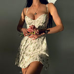 Load image into Gallery viewer, Irene Low-cut Backless Floral Dress

