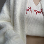 Load image into Gallery viewer, Ruby Mohair Mid-length Tweed Coat
