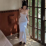 Load image into Gallery viewer, Elena Backless Long Satin Dress
