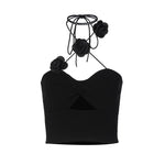 Load image into Gallery viewer, Brooklyn Black Roses Crop Top

