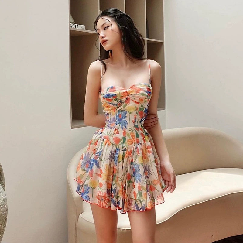 Audrey Colorful Floral Dress