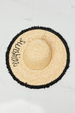 Load image into Gallery viewer, Fame Sunshine Straw Fringe Hat
